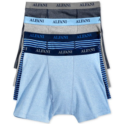 Men's 4 Pack. Cotton Boxer Briefs, Created for Macy's