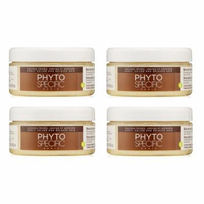 Phyto PhytoSpecific Deep Repairing Cream Bath, 6.8 Oz (Pack of 4) + Makeup Blender Stick, 12 Pcs