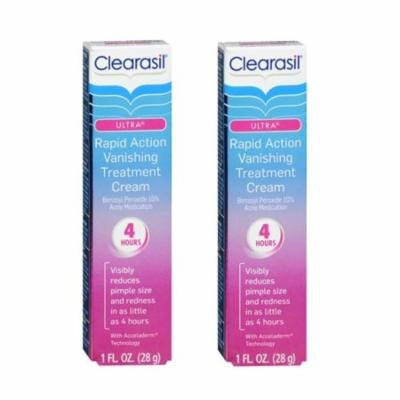 Clearasil Ultra Rapid Action Treatment Cream, Maximum Strength, 1 Oz (Pack of 2)