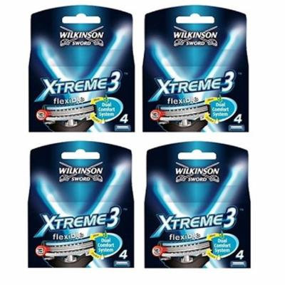 Wilkinson Sword Xtreme3, 4 Count Refill Razor Blades (Pack of 4) + Makeup Blender Stick, 12 Pcs