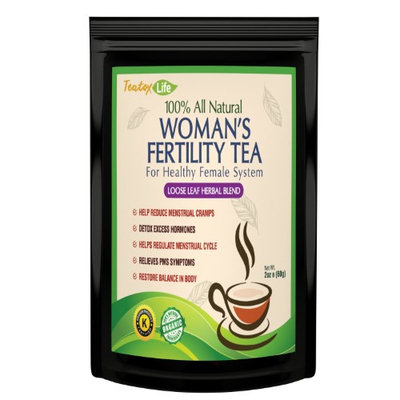 Teatox Life Chaste tree berry fertility supplement tea for menstral cramp period pain relief & aid pregnancy ovulation help as pcos supplements USDA Organic