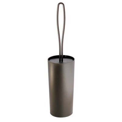 InterDesign Loop Toilet Bowl Brush Holder - Bathroom Cleaning Storage, Bronze