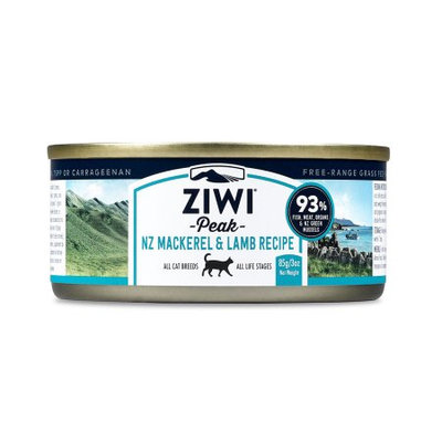 ZiwiPeak Canned Cat Food Mackerel & Lamb 3 oz Case 24