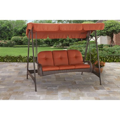 Better Homes and Gardens Azalea Ridge 3-Person Woven Swing with Canopy