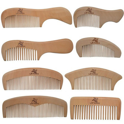 Xuanli 8 Pcs The Family Of Hair Comb - Wood with Anti-Static & No Snag Handmade Brush for Beard, Head Hair, Mustache With Gift Box