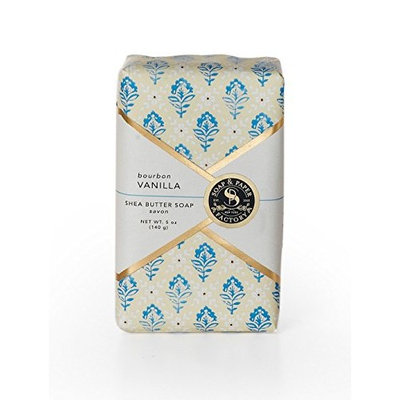Soap & Paper Factory Block Party Shea Butter Soap, Bourbon Vanilla, 5 Ounce