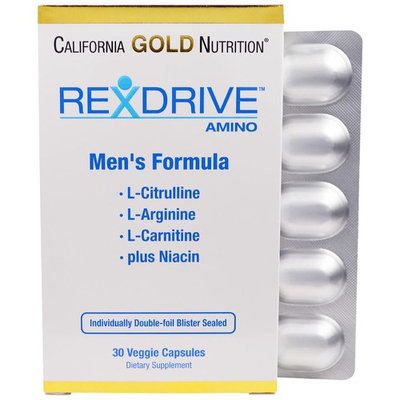 California Gold Nutrition, Rexdrive Amino, Men's Formula, 30 Veggie Caps