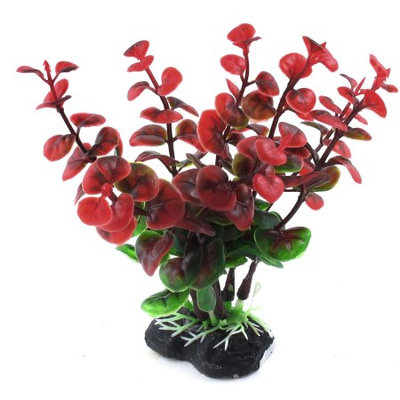 13cm Height Fuchsia Fish Tank Aquarium Plastic Artificial Water Plant