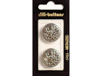 Dill Buttons 23mm 2pc Shank Antique Silver