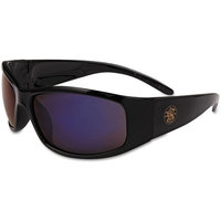 Smith & Wesson Elite Safety Glasses, Black Frame, Blue Mirror Lens