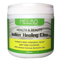 Vaiolab Indian Healing Bentonite Detox Clay, 100% Natural Powder, Face, Body & Hair Mask, Deep Pore Cleansing, Removes Toxins, Melao by Vaiolab (1 Pack)