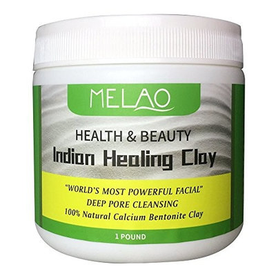 Vaiolab Indian Healing Bentonite Detox Clay, 100% Natural Powder, Face, Body & Hair Mask, Deep Pore Cleansing, Removes Toxins, Melao by Vaiolab (1 Pack)