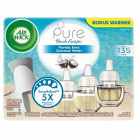 Air Wick Pure Scented Oil Starter Kit (Free Warmer + 3 Refills), Florida Keys Coconut Water, Air Freshener