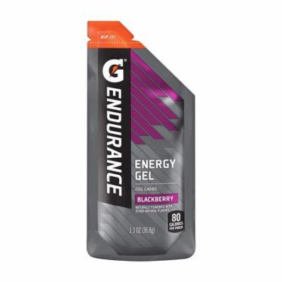 Gatorade Endurance Energy Gel, Blackberry, 1.3 oz Pouches, 21 Count