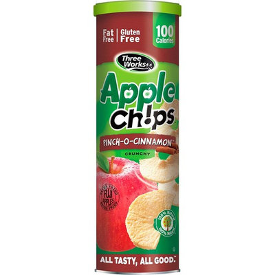 ThreeWorks Apple Chips, Pinch-o-Cinnamon, 1.76 Ounce (Pack of 12)