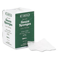Caring Woven Gauze Sponges, 4 x 4, Non-sterile, 8-Ply, 200/Pack, Sold as 200 Each