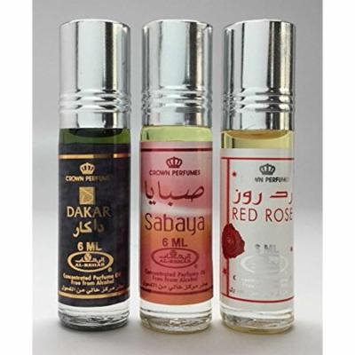 Al-Rehab 6ml Perfume Oils - Bestsellers 19 thru 21 - Dakar - Sabaya - Red Rose
