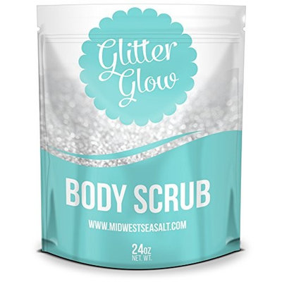 Unscented Glitter Glow Face & Body Scrub – Amazing Exfoliating Scrub with All Natural Gold Mica to Give You That Perfect Glitter Glow. 24oz