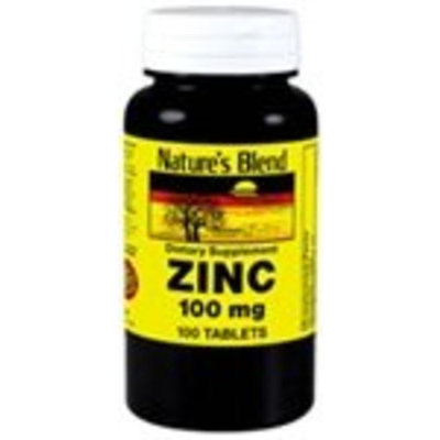 Nature's Blend Zinc Gluconate 100 mg, 100 Tablets