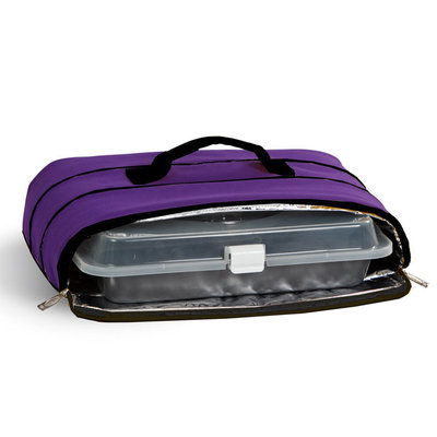 Insulated Casserole Carrier with Handle by Picnic Plus Purple