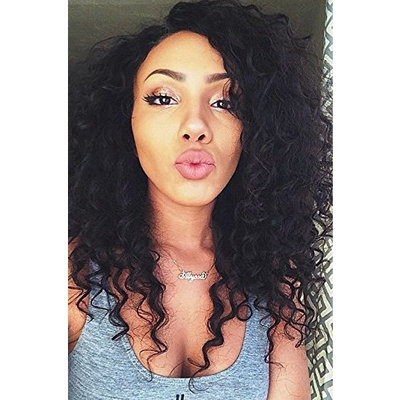 Doubleleafwig Curly Human Hair Lace Front Wigs 130% Density Brazilian Virgin Loose Deep Curly Wig with Baby Hair for Black Women