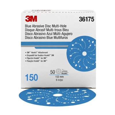 Nexcare 3m 3M-36175 Hookit Blue Abrasive Disc Multi-hole, 6