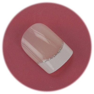 Body Collection False Nails - French Manicure With Glitter Strip