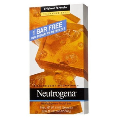 Neutrogena Transparent Soap Bar 3 Pack Fragrance-Free (9 Bars)