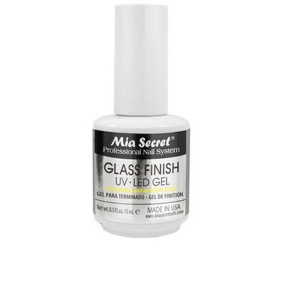Mia Secret Glass Finish UV LED Gel Natural & Artificial Nails 1/2 oz Made USA