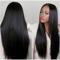 Rruaneal Hair Products Unprocessed Brazilian Human Virgin Hair Straight Hair Bundle Deals 3 pcs Natural Black Color Raw Straight Hair Extension
