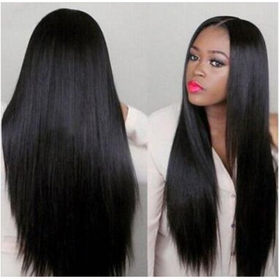 Rruaneal Hair Products Unprocessed Brazilian Human Virgin Hair Straight Hair Bundle Deals 3 pcs Natural Black Color Raw Straight Hair Extension
