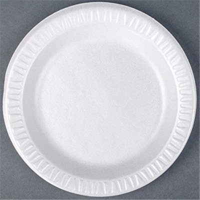 Dcc Concepts DCC 7PWQR 7 in. Foam Round Plate - White
