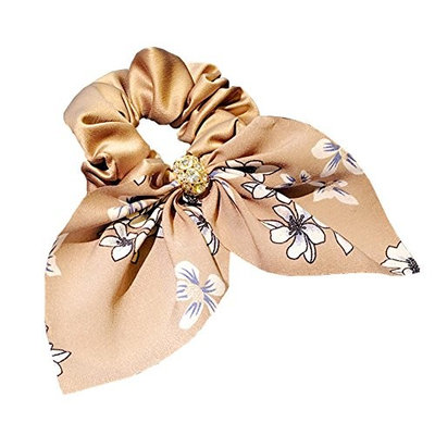 DJHbuy Women Girls Rabbit Ears Flower Hair Tie Ponytail Holder