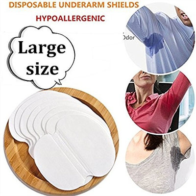Large Disposable Underarm Dress Shields - COSCOD 100PCS for Men and Women Pure Pads Antiperspirant Adhesive Underarm Pads, Armpit pad Comfortable & Discreet & Sweat Free & Odor Free