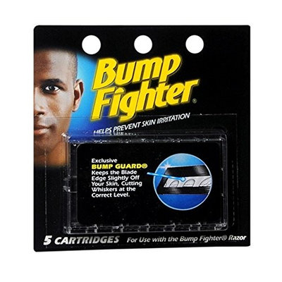 Bump Fighter Refill Cartridge Blades for Men - 5 ea. + FREE Assorted Purse Kit/Cosmetic Bag Bonus Gift