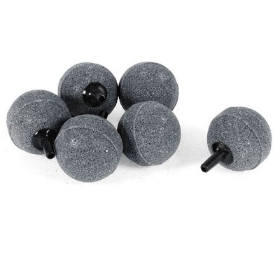 6pcs Ball Shape Gray Mineral Bubble Air Stones for Aquarium Fish Tank