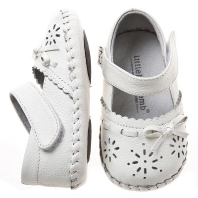 Little Blue Lamb Baby Girls Infant Soft Leather Shoes White 6-12 Months