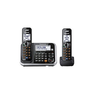 Panasonic KX-TG6842B Expandable Digital Cordls Ans Sys, 2 Hs