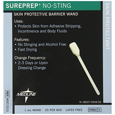 Medline Applicator Sureprep No-sting Film, 25 Count