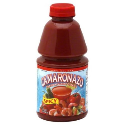 Camaronazo Vista Del Mar Spicy Tomato and Shrimp Cocktail, 32 fl oz, - Pack of 12