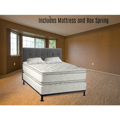 Continental Sleep, 12-Inch Medium Plush Pillowtop, Orthopedic type Doublesided Mattress and Box Spring, Twin Size