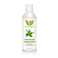 Amara Organics Aloe Vera Gel from Organic Cold Pressed Aloe, 8 fl. oz.
