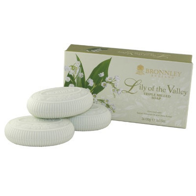 Lily Of The Valley By Bronnley England Triple Milled Soaps (Pack of 3)