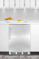Summit FF7BISSTBADA: ADA compliant commercial built-in auto defrost all-refrigerator with white cabinet, sta