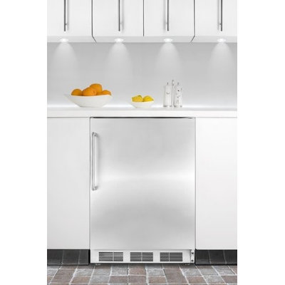 Summit FF7BISSTBADA: ADA compliant commercial built-in auto defrost all-refrigerator with white cabinet, sta