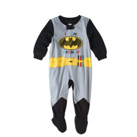 Batman Newborn Baby Boys' Bat Belt Micro Fleece Footed Pajama