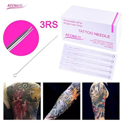 Hunputa 50PCS 3rs Machine Sterile Disposable Tattoo Needles