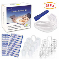 Sumyer Anti Snoring Devices Snore Stopper Nose Vents (4 Sizes- 8 Nasal Dilators) with 1 Reduce Snore Mouth Guard Mouthpiece & 20 Nasal Strips Snoring Solution For Ease Breathing Snore Relief- BPA Free