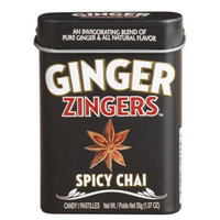 Ginger Zingers Spicy Chai Flavored Candy 1.07 Ounce Tins, (Pack of 12)