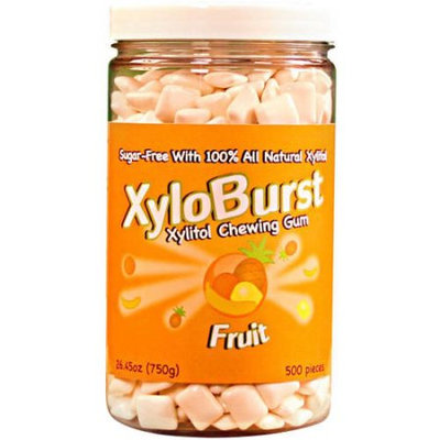 XyloBurst Fruit Xylitol Chewing Gum, 500 count, 26.45 oz